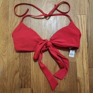 Aerie Swim‎ Wrap Scoop Front Tie Bikini Top